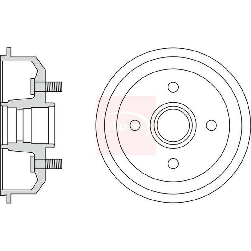 Apec Brake Drum Assembly Rear DRM9123