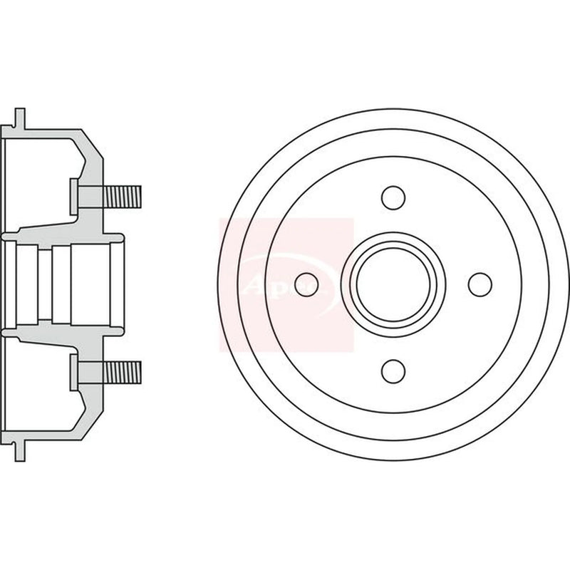 Apec Brake Drum Assembly Rear DRM9123