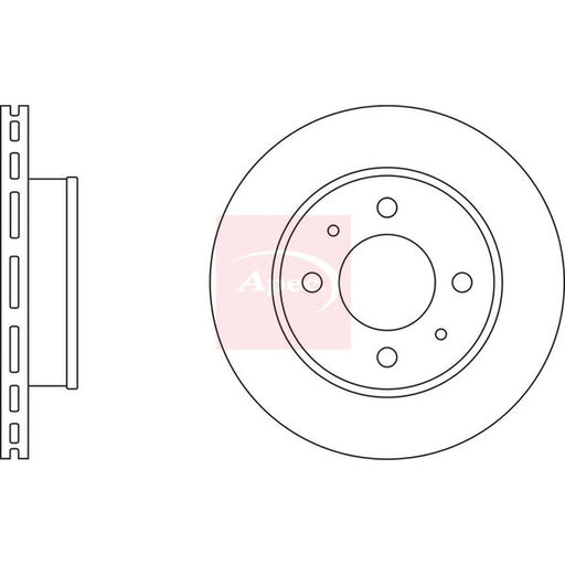 Apec 2 x Vented Front Brake Discs DSK2389