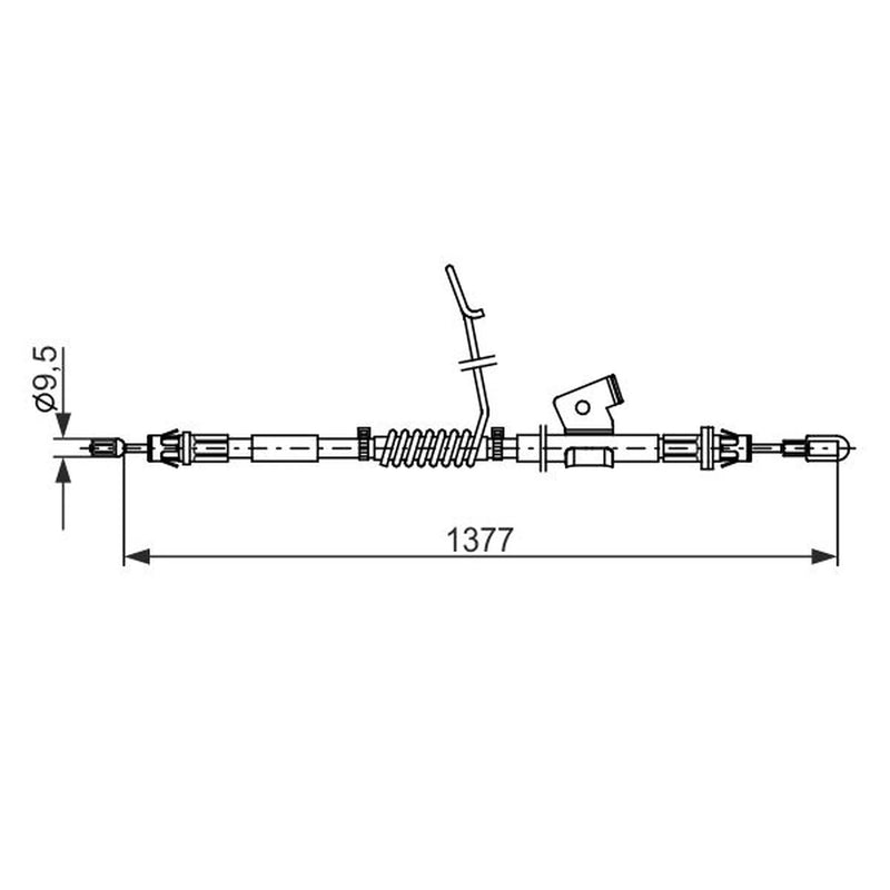 Bosch Handbrake Cable Rear 1 987 482 672