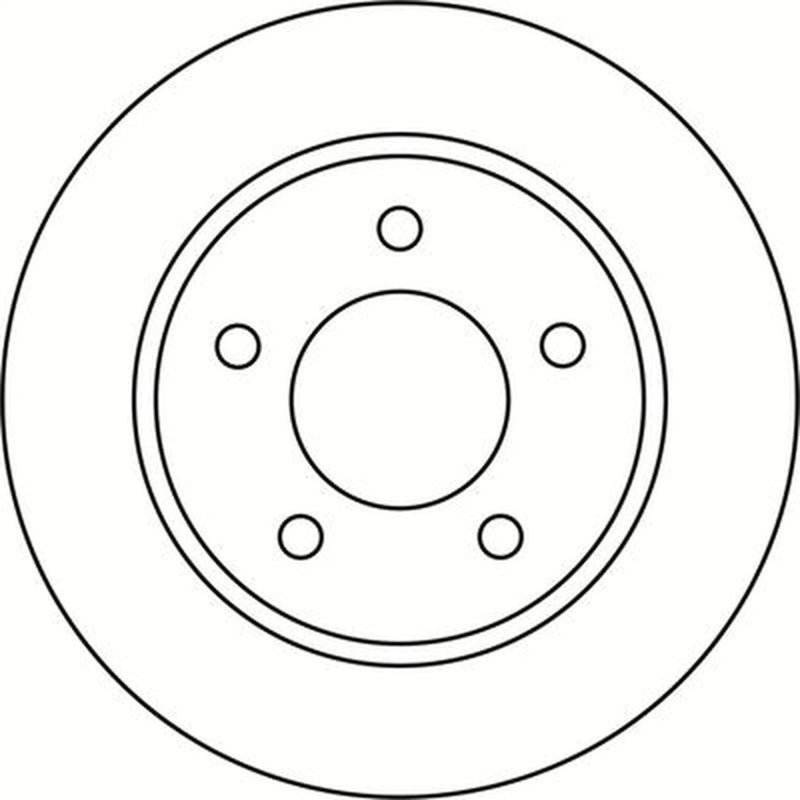 Abtex 2 x Solid Rear Brake Discs BD1212S