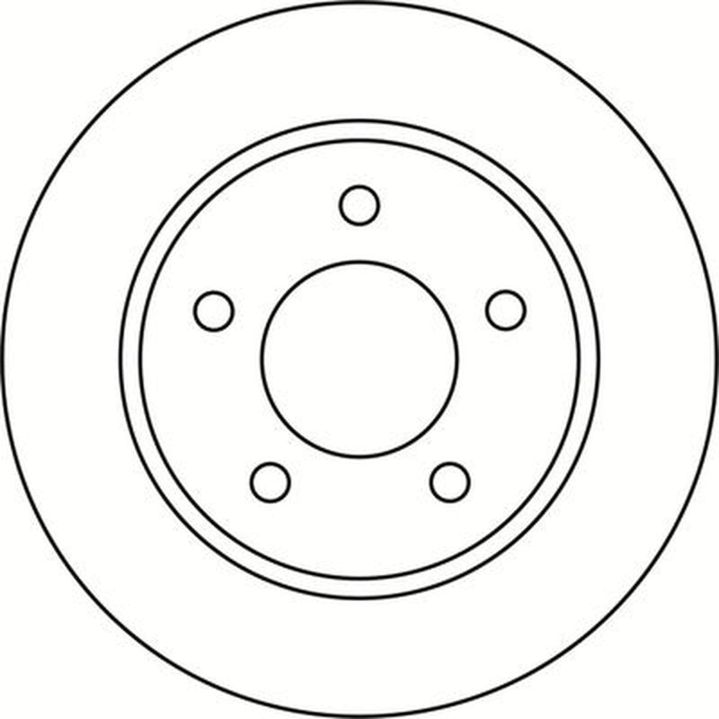 Abtex 2 x Solid Rear Brake Discs BD1212S