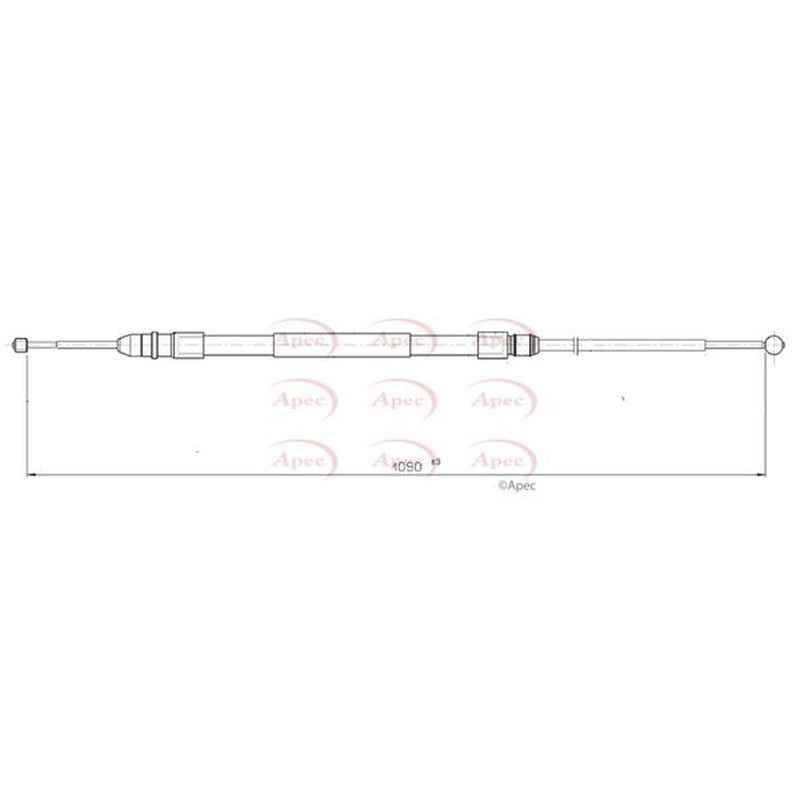 Apec Handbrake Cable Left Rear CAB1811