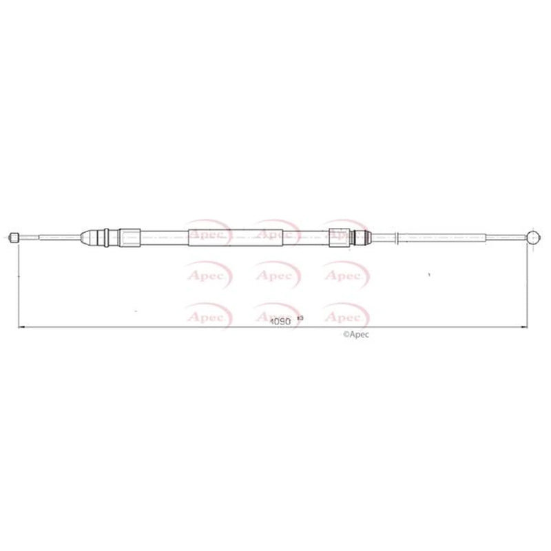 Apec Handbrake Cable Left Rear CAB1811