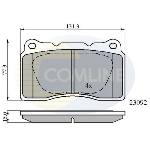 Comline 4 x Front Brake Pad Set CBP0895