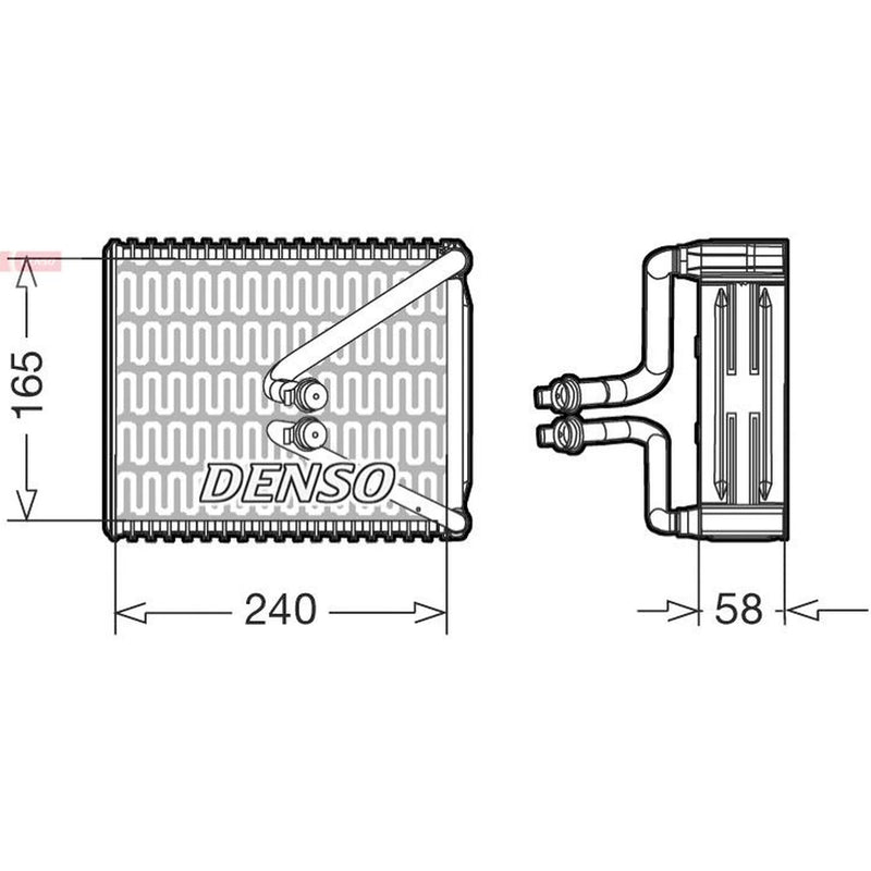 Denso Air Conditioning Evaporator DEV09080