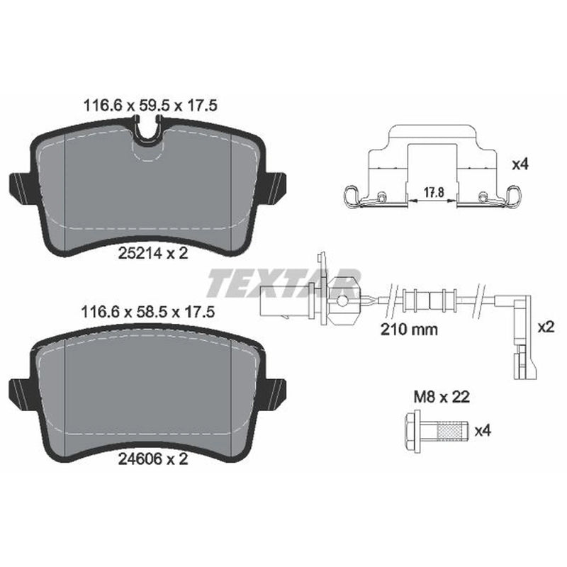 Textar Rear Brake Pad Set 2521402