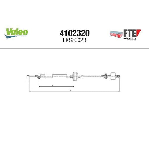 Valeo Clutch Control Cable Pull 4102320