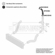 Borg & Beck Intercooler Turbo Charge Air Hose BTH1106