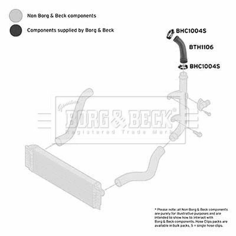 Borg & Beck Intercooler Turbo Charge Air Hose BTH1106