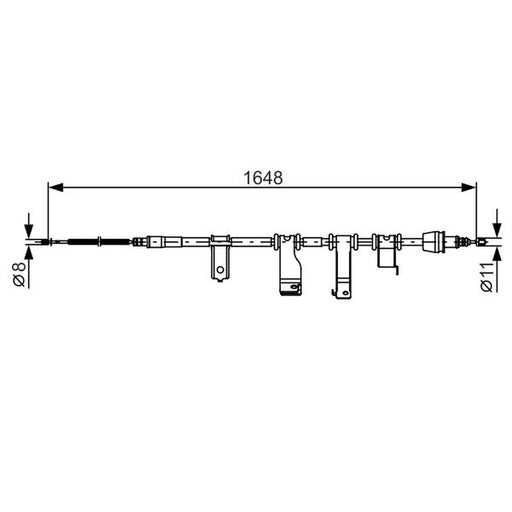 Bosch Handbrake Cable Right Rear 1 987 482 350
