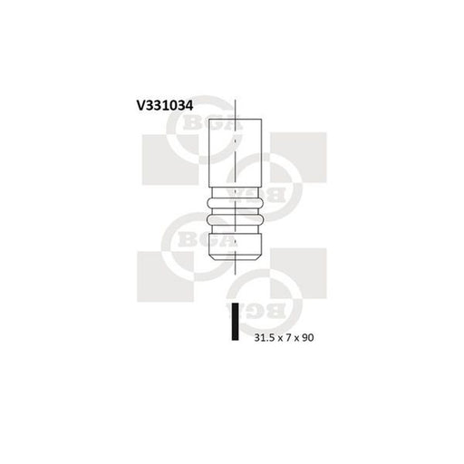 BGA Engine Exhaust Valve 31mm Head V331034