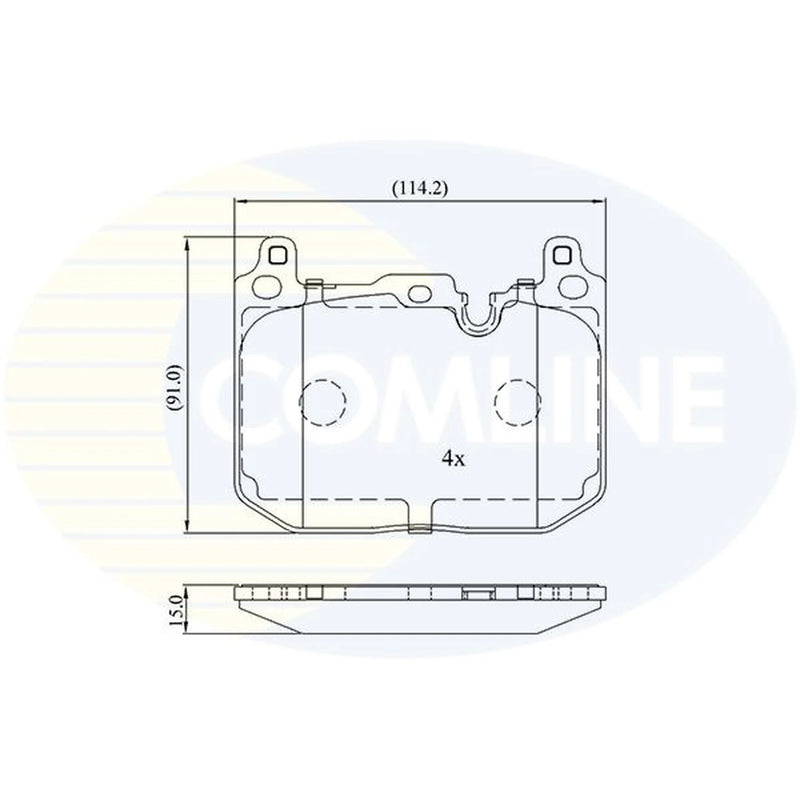 Comline 4 x Front Brake Pad Set CBP03170
