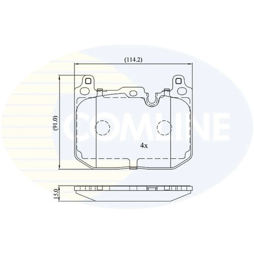 Comline 4 x Front Brake Pad Set CBP03170