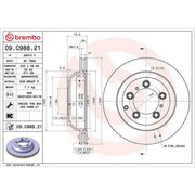Brembo 2 x Rear Brake Discs 09.C988.21