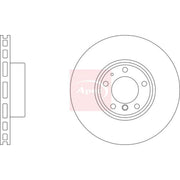 Apec 2 x Vented Front Brake Discs DSK2199