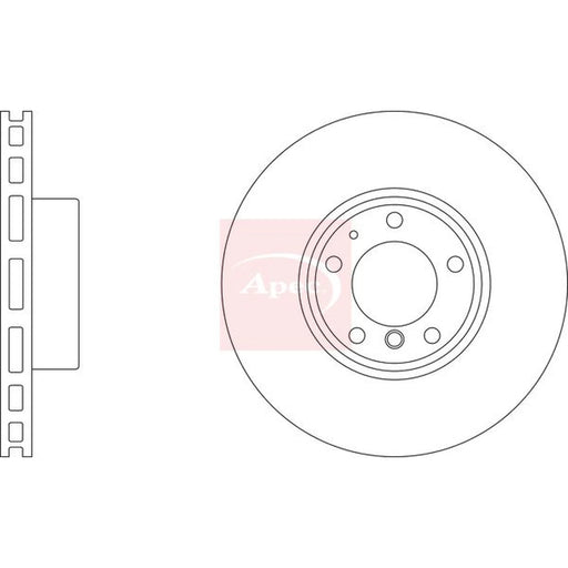 Apec 2 x Vented Front Brake Discs DSK2199