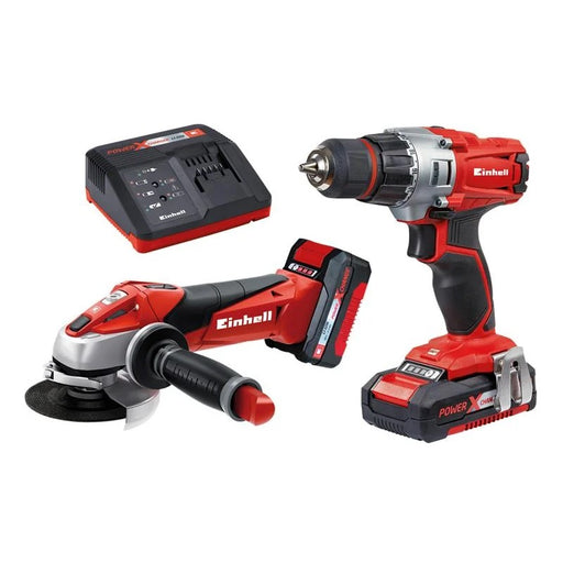 Einhell TE-TK 18 Li Drill & Grinder Kit 18V 1 x 1.5Ah & 1 x 3.0Ah Li-ion