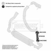 Borg & Beck Intercooler Turbo Charge Air Hose BTH1300