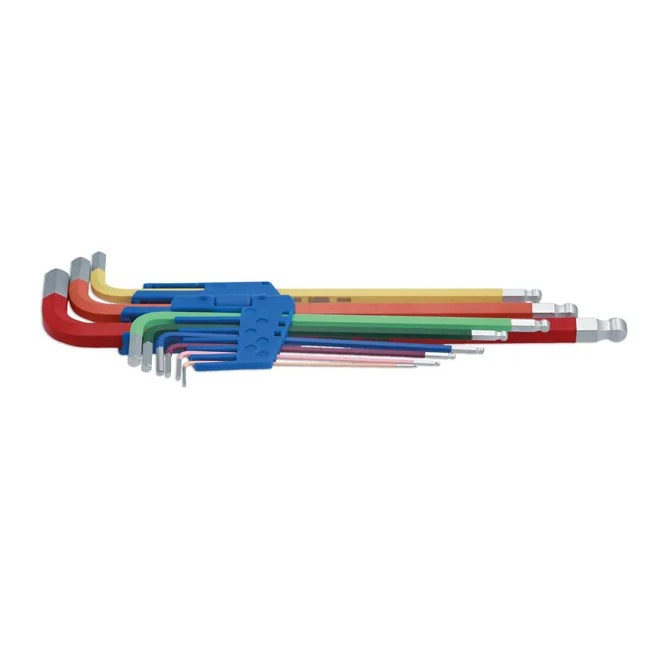 Laser Tools Colour Coded Hex Key Set - Ball End 9pc - PL