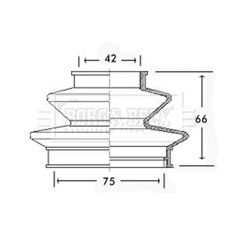 Borg & Beck Drive Shaft Bellow Kit Front Left BCB2425