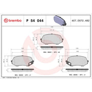 Brembo 8 x Front Brake Pad Set P54044