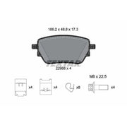 Textar Rear Brake Pad Set 2298601