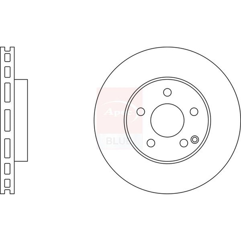 Apec 2 x Vented Front Brake Discs SDK6366