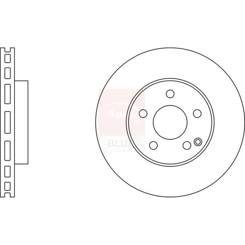 Apec 2 x Vented Front Brake Discs SDK6366