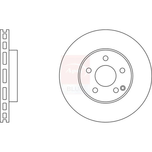 Apec 2 x Vented Front Brake Discs SDK6366