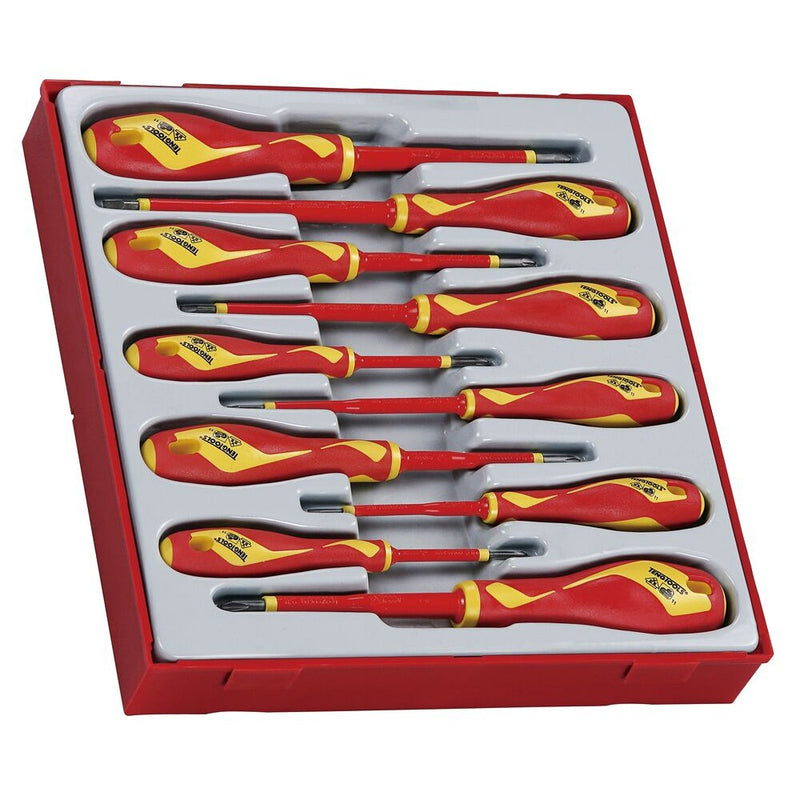 Teng Tools Insulated Screwdriver Set Mixed TT2 10 Pieces