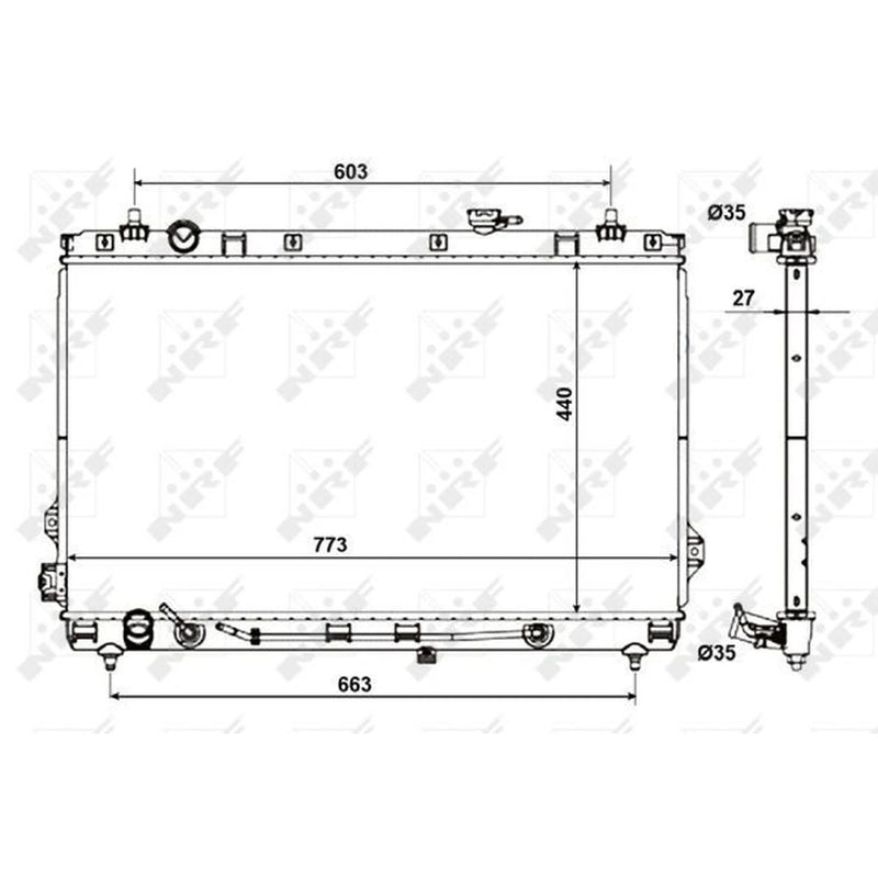 NRF Engine Radiator 56056