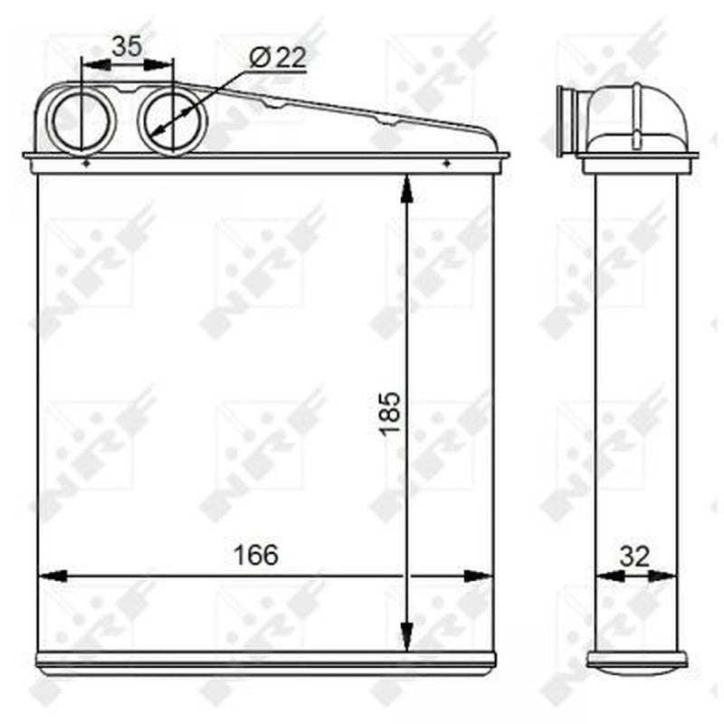 NRF Heater Matrix Core Heat Exchanger 54276