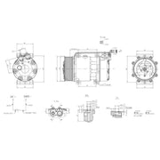 Hella Air Conditioning Compressor 8FK 366 200-091