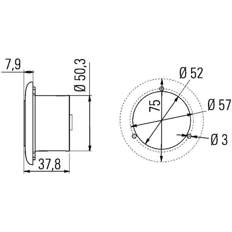 Hella Interiorlamp Md9-31V Warm Red 2JA 2JA 344 040-001 2JA 344 040-001