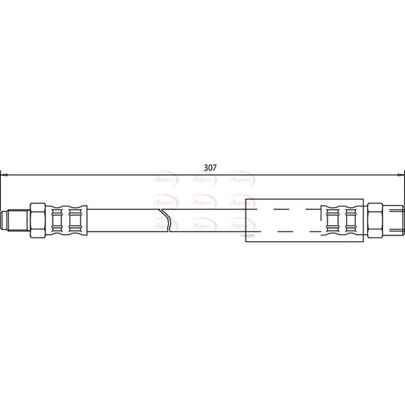Apec Brake Hydraulic Hose Line Rear HOS3414