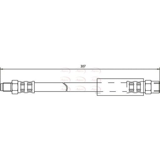 Apec Brake Hydraulic Hose Line Rear HOS3414