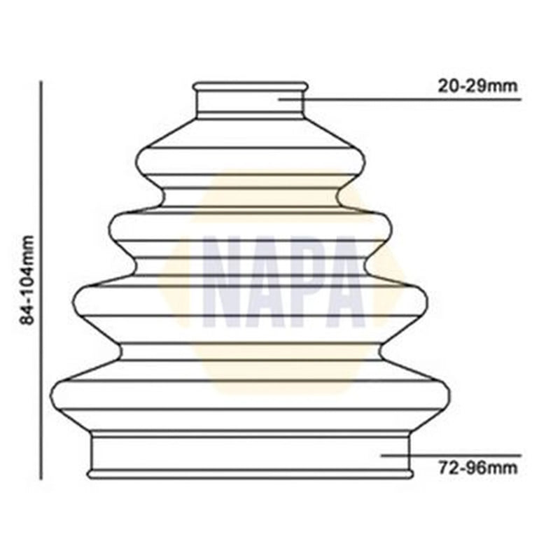 NAPA Drive Shaft Bellow Front NCB1007