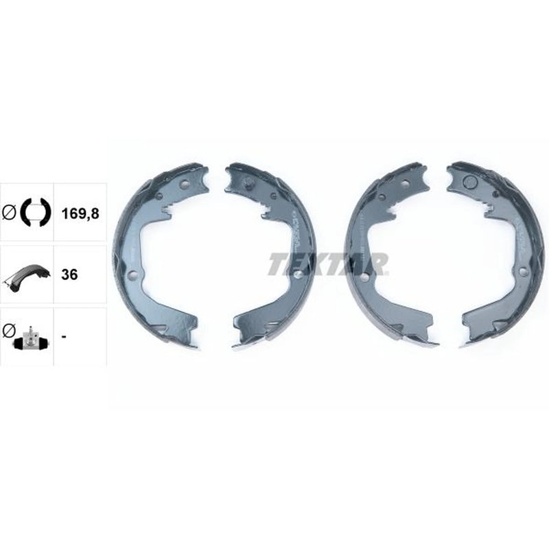 Textar Parking Brake Shoe Set 91080400