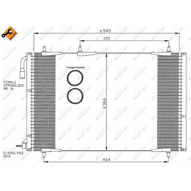 NRF Air Conditioning Condenser 35836