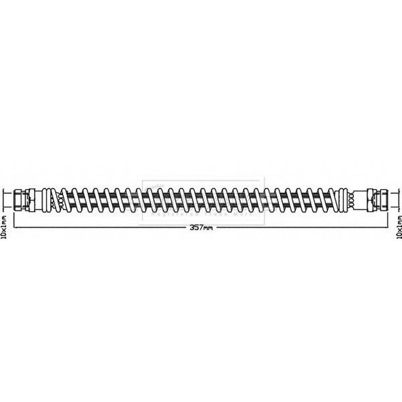 Borg & Beck Brake Hydraulic Hose Line Rear BBH8438