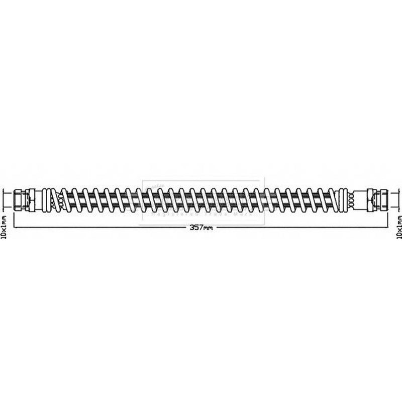 Borg & Beck Brake Hydraulic Hose Line Rear BBH8438