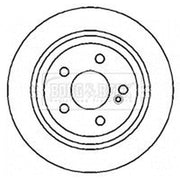Borg & Beck 2 x Vented Rear Brake Discs BBD4353
