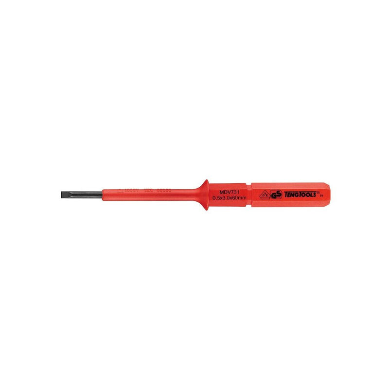 Teng Tools Insulated Screwdriver MDV731 3mm Flat Blade