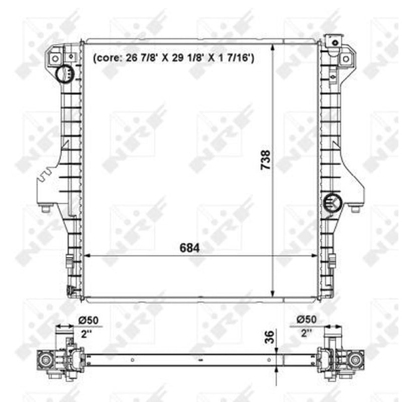 NRF Engine Radiator 56025