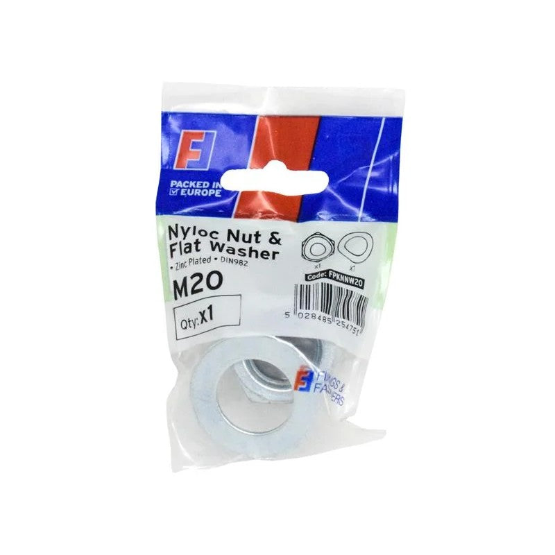 ForgeFix Nyloc Nut & Washer M20 ForgePack 1 - FPKNNW20