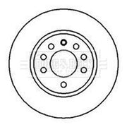 Borg & Beck 2 x Vented Front Brake Discs BBD4074