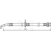 Apec Brake Hydraulic Hose Line Front Left HOS3502