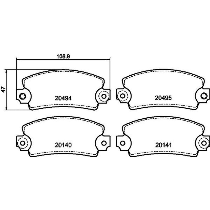 Mintex Front Brake Pad Set MDB1151