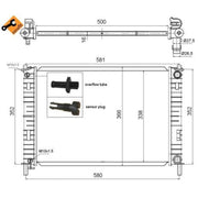 NRF Engine Radiator 58276